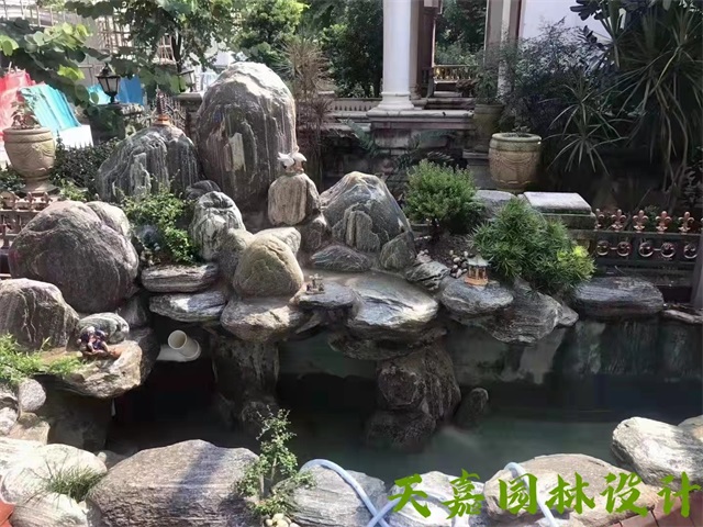 连云港小型庭院假山鱼池